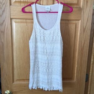 Cream Knox Rose Lace tank